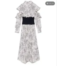 新品 FURFUR スイッチングレースプリーツドレス SAX - メルカリ