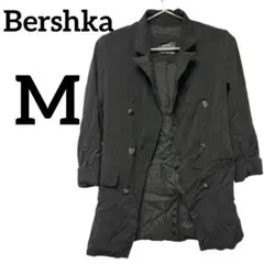トレンチコート【M】ブラック ダブルブレストジャケット アウター おしゃれ服