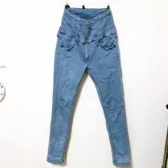 【美品】EMODA ハイウエスト デニム スキニー パンツ