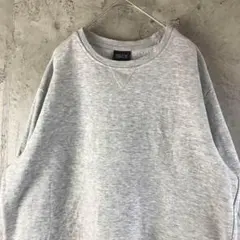 A3295古着　スウェット　グレー　無地　90s Y2K