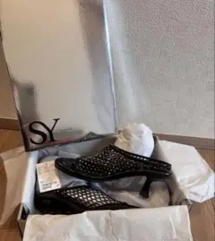 UNITED ARROWS "SY" グレアネットミュールサンダル55