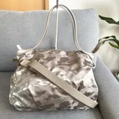 【美品】ノーリーズ　2way カモフラ　バッグ　シルバーカーキ　上品