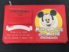 ディズニーランドペンケース　未使用パスケース　ポーチ　1980年代　紙袋つき