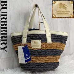 希少♡タグ付♡BURBERRY バーバリー ホースロゴ カゴバッグ トートバッグ