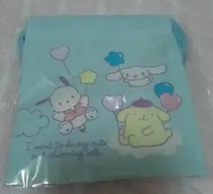 【非売品、新品未使用】サンリオキャラクター(ぽちゃっこ、シナモン、プリン) 巾着