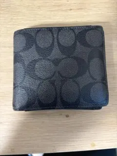 COACH シグネチャー 二つ折り財布 ブラック