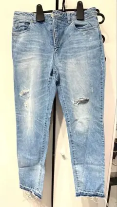 【MAYSON GREY】ライトブルー ダメージ スキニーデニム 2 美品