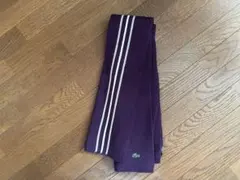 ラコステ　紫色 ストライプネクタイ