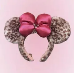 ミニーちゃん　ヒョウ柄　カチューシャ　希少品