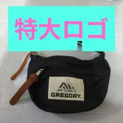 GREGORY 特大ロゴ ミニショルダーバッグ ブラック 【美品】グレゴリー