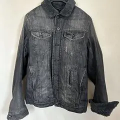 Diesel 裏地ボア素材　グレーデニムジャケット