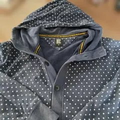 graniphネイビー ドット柄パーカー Mサイズ