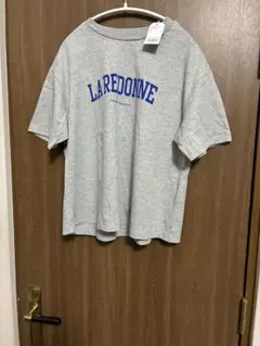 【新品】ショコラフィネローブ 汗染み防止 アソートロゴ Tシャツ グレー Fのサムネイル