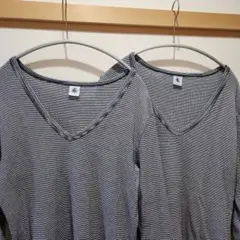 プチバトー ミラレ　カットソー　2枚セット