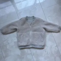 【無印良品】グレー フリース ジップアップアウター リバーシブル スウェット