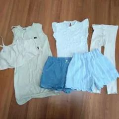 キッズ服セット　ワンピース　半パン　レース　　レギンス　120cm