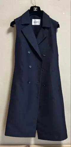 3way トレンチコート　黒　フード　レイヤード