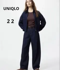 UNIQLO ユニクロ バギーカーブジーンズ 22 デニム