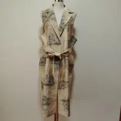 着物リメイク　ロングベスト