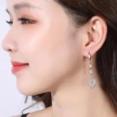 ■Y59■ ピアス フープピアス 揺れる ジルコニア 金アレ対応 両耳用