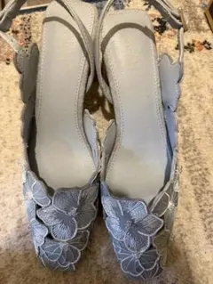 刺繍花柄　RANDA ミュール　サンダル　24.5cm