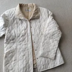 値下げ。アイボリー キルティングジャケット