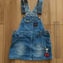 値下げ　Wrangler スヌーピー刺繍 ジャンバースカート 95cmのサムネイル