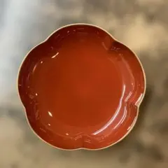 寿赤絵 梅型取皿 深川製磁