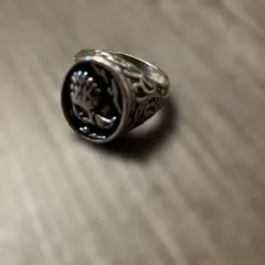 【2087】新品 アメカジ シルバー調 リング 17号