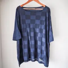 【良品】GOMME 半袖 市松模様 Tシャツ ゴムのサムネイル