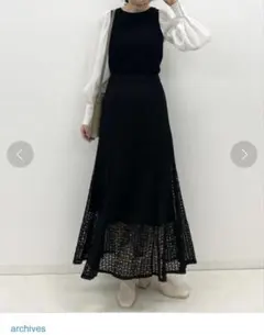 8万8千ADORE モダンリーフレースワンピース ジャンパースカート 287 8万8千ADORE モダンリーフレースワンピース ジャンパースカート 287