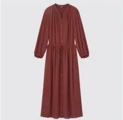 ユニクロ　ドローストリングロングワンピース　UNIQLO