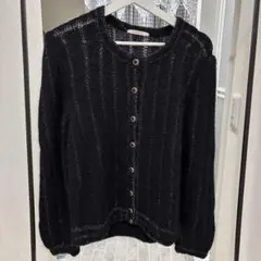 古着 CADANCE ニットカーディガン ブラック