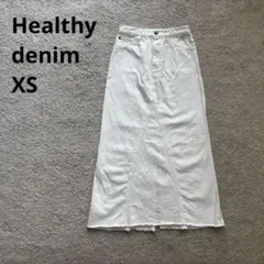 Healthy denim デニムのロングスカート 後ろスリット　ホワイト XSのサムネイル