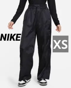 美品　NIKE CIRCA ナイキ　黒 サテン ワイドパンツ　アトモス　XS