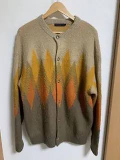 niko and...　シャギーアーガイルニットカーディガン　Lサイズ