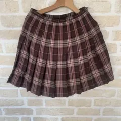 イーストボーイ　制服　ブラウン ピンク　チェック スカート　サイズ11