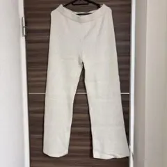 AMERICAN HOLIC リブニットパンツ アイボリー M