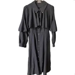 axes femmeネイビー フリル付きワンピース