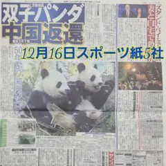 匿名配送！送料込み！ 12月16日 朝刊　 スポーツ紙全5社