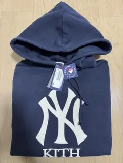 KITH NY Yankees フード付きパーカー ネイビー KITH × Yankees】プラッシュフリース ブラクストン パーカー (KITH NYC