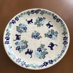 ポーランド食器　VENA社　UNIKAT 縁あり長方形皿　花　used 564198-0.jpg