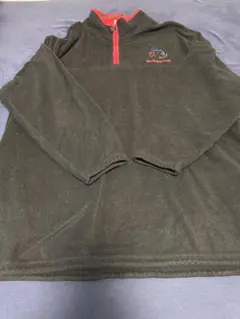 Walt Disney World フリース ハーフジップ 刺繍ロゴ 黒 L相当