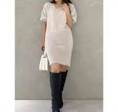 MERCURYDUO 2WAY ミニシャギーハーフスリーブミニワンピース