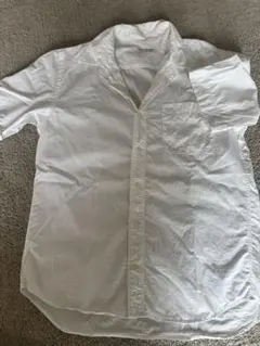 【メンズシャツ】ADAM ET ROPE ホワイト半袖シャツ