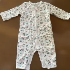 PETIT BATEAU 花柄 コットンロンパース 12M