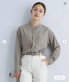 グリーンレーベルリラクシング　スタンド ポケット ロングスリーブ シャツ