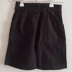 黒 ハーフパンツ 120サイズ 上品 シンプル 着回し抜群 キッズ ボトムス