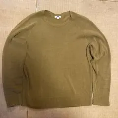 【美品】Uniqlo U ユニクロユー クルーネックセーター M マスタード