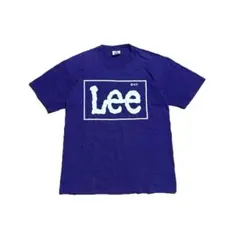 90s USA製 Lee Tシャツ 紫 L ロゴT 古着 リー